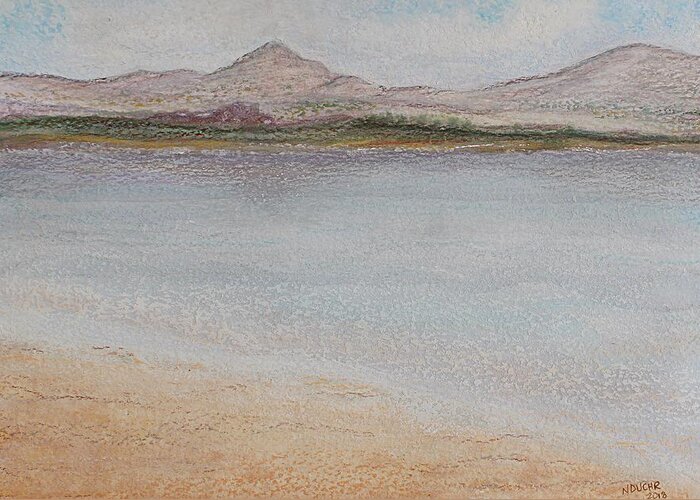 Landscape Greeting Card featuring the painting Salar by Norma Duch
