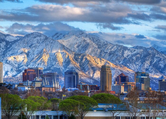 Salt Greeting Card featuring the photograph Salt Lake City Utah USA by Douglas Pulsipher