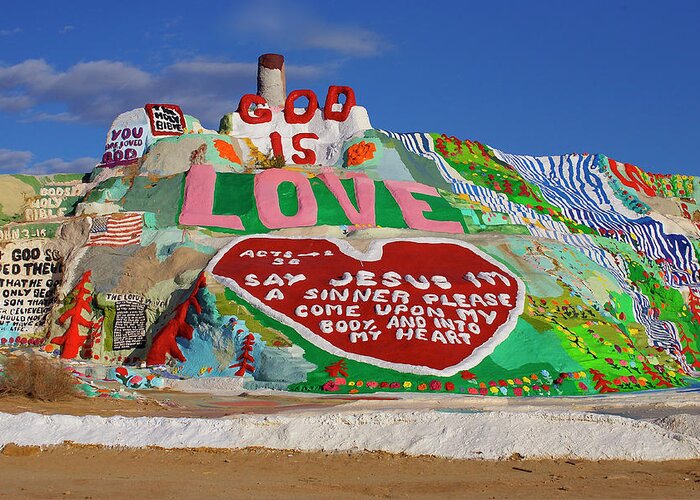 California Greeting Card featuring the photograph Salvation Mountain by Matthew Bamberg