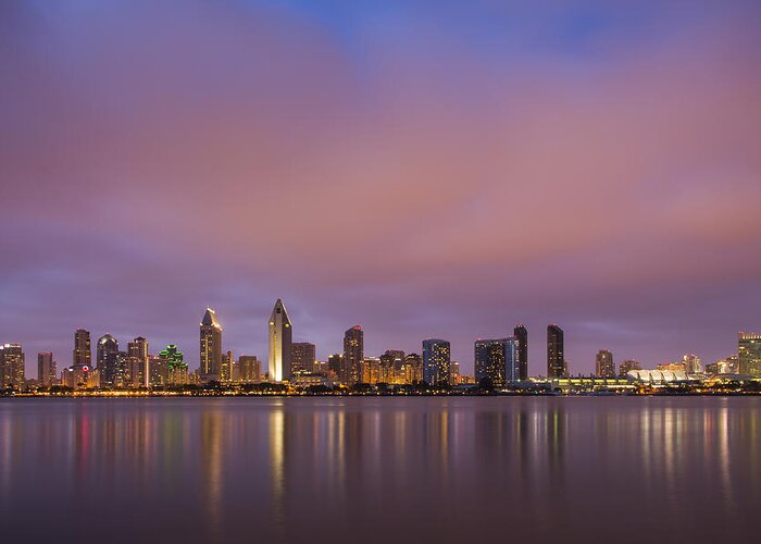 3scape Photos Greeting Card featuring the photograph San Diego Skyline by Adam Romanowicz