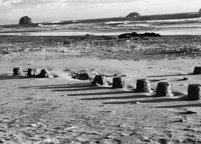  Greeting Card featuring the photograph Sand Castles by D Lineback