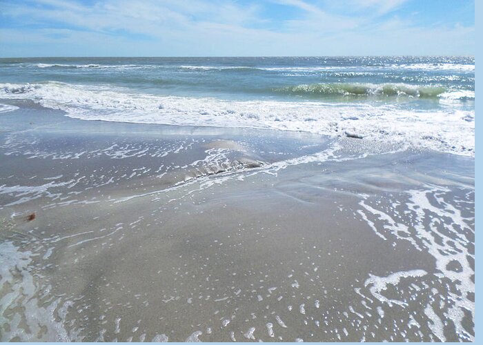 Sand Greeting Card featuring the photograph Sand, Sea, Sun, No. 3 by Ginny Schmidt