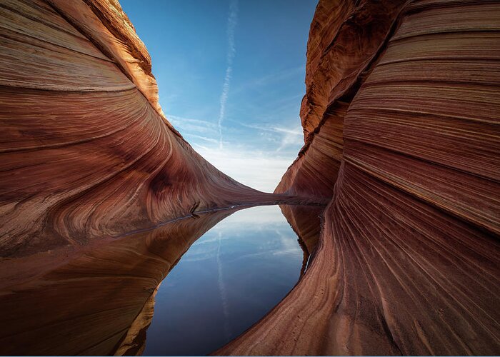 The Wave Greeting Card featuring the photograph Sandstone and Sky by James Udall