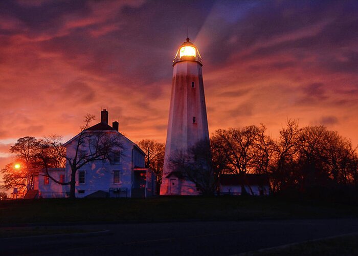 Sandy Hook Lighthouse Greeting Card featuring the photograph Sandy Hook Lighthouse by Raymond Salani III