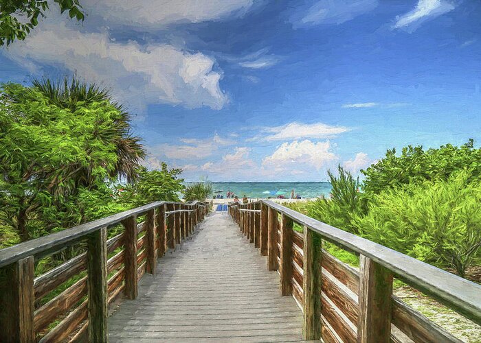 Sanibel Island Greeting Card featuring the photograph Sanibel Beach Access by Donna Kennedy