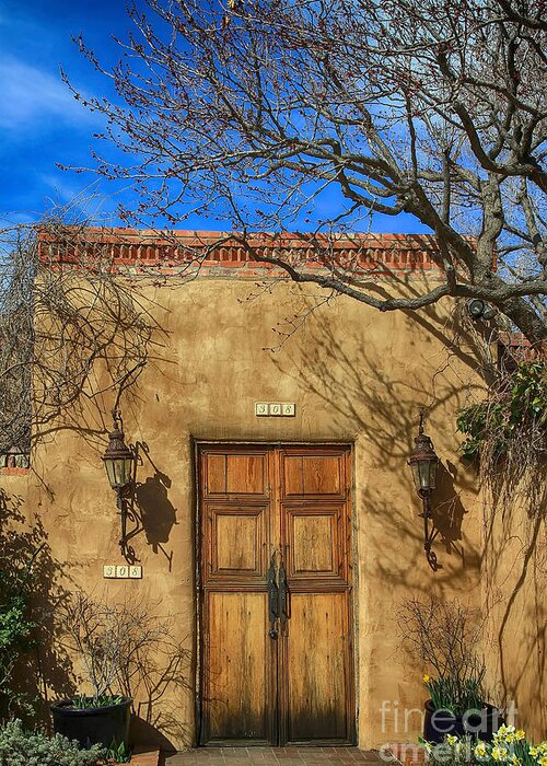 Door Greeting Card featuring the photograph Santa Fe Impression I by Teresa Zieba