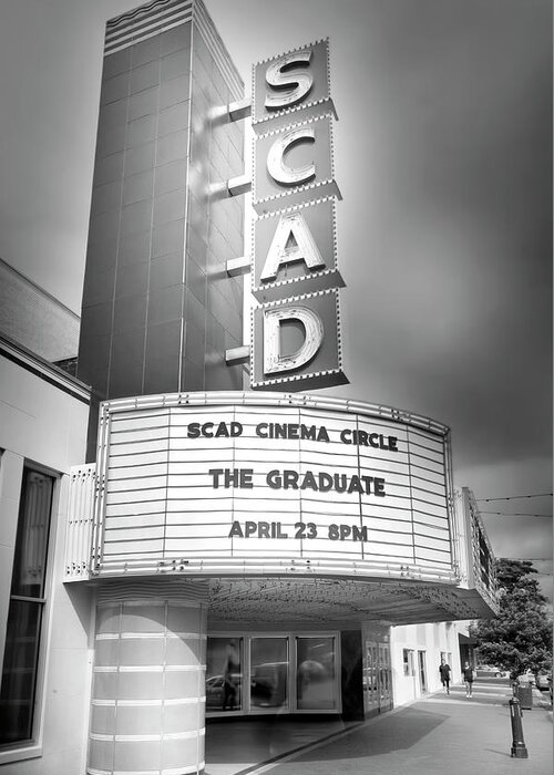 Scad Greeting Card featuring the photograph SCAD Marquee by Mark Andrew Thomas