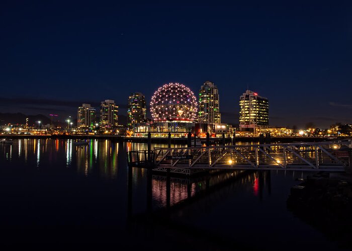 Science World Greeting Card featuring the photograph Science World Nocturnal by Gary Karlsen
