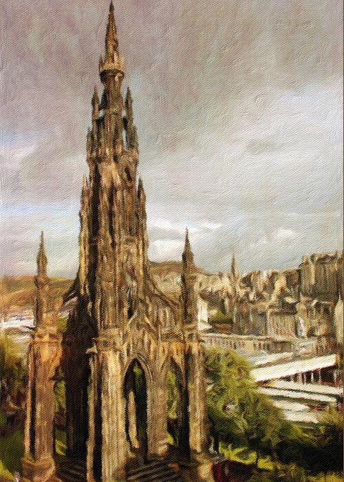 Sir Walter Scott Greeting Card featuring the photograph Scott Monument by Diane Lindon Coy