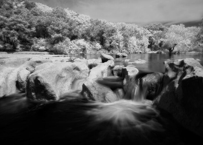 Austin Greeting Card featuring the photograph Sculpture Falls by John Gusky