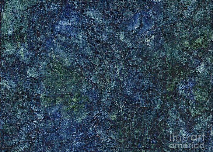 Deep Blue Greeting Card featuring the painting Sea Blue, Sea Green by Conni Schaftenaar