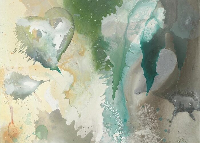 Water Greeting Card featuring the painting Sea Foam by Kasha Ritter