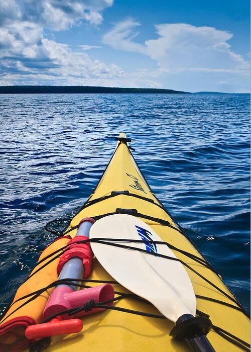 Apostle Greeting Card featuring the photograph Sea Kayaking by Steve Gadomski