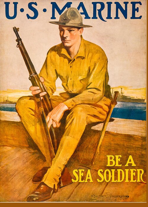 David Letts Greeting Card featuring the photograph Sea Soldier by David Letts