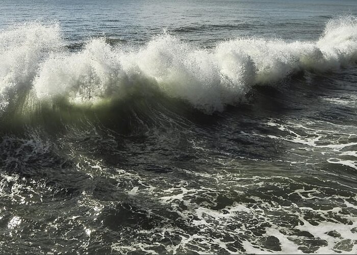 Aqua Greeting Card featuring the photograph Sea Waves1 by Svetlana Sewell