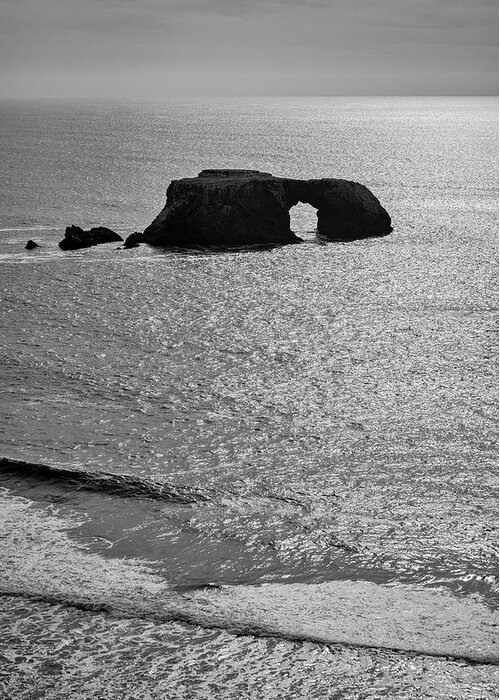 Pacific Greeting Card featuring the photograph Seascape Jenner California IV BW by David Gordon