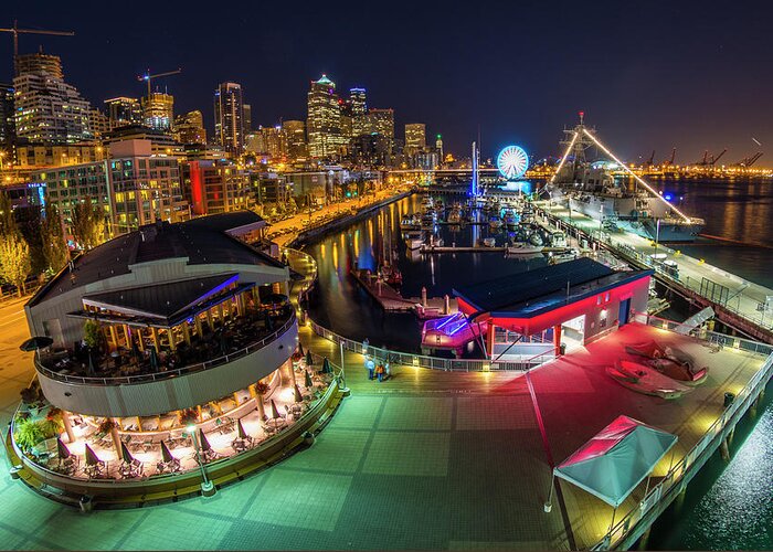 Seattle Greeting Card featuring the photograph Seattle Waterfront by Matt McDonald