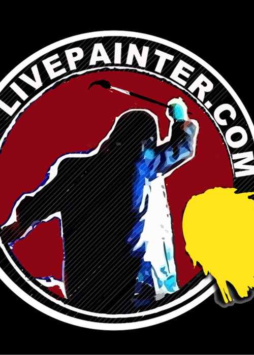 2016 Live Painter Logo Greeting Card featuring the painting second Official Live Painter Logo by Neal Barbosa