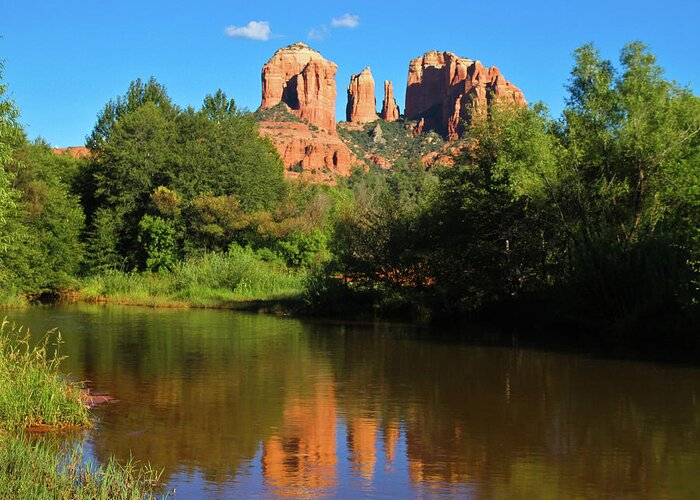 Sedona Cathedral Rock Greeting Card featuring the photograph Sedona by Greg Smith