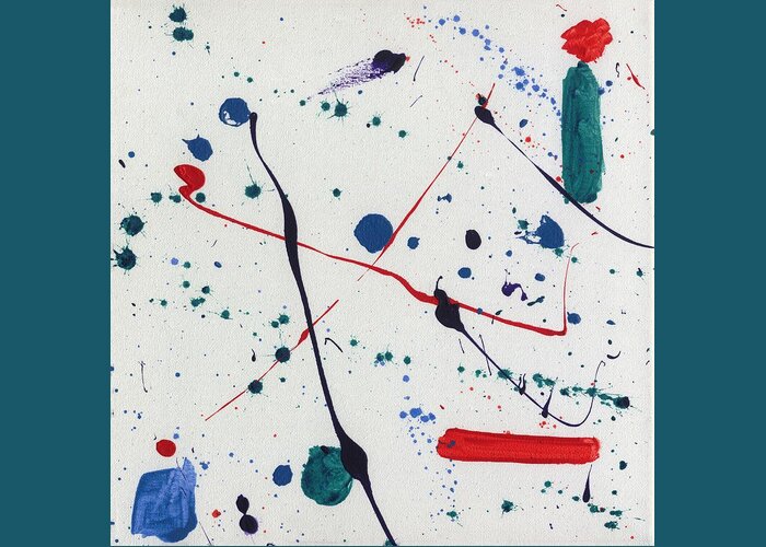 Miro Greeting Card featuring the painting Seeds of Miro by Phil Strang