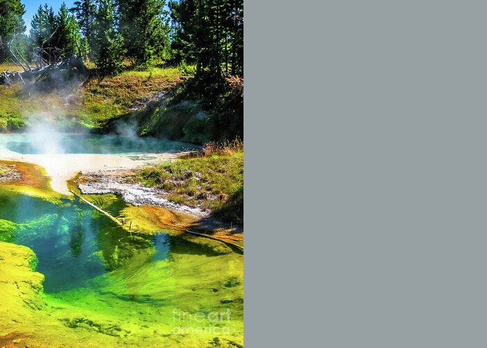 Yellowstone Greeting Card featuring the photograph Seismograph Pool in Yellowstone by Benny Marty