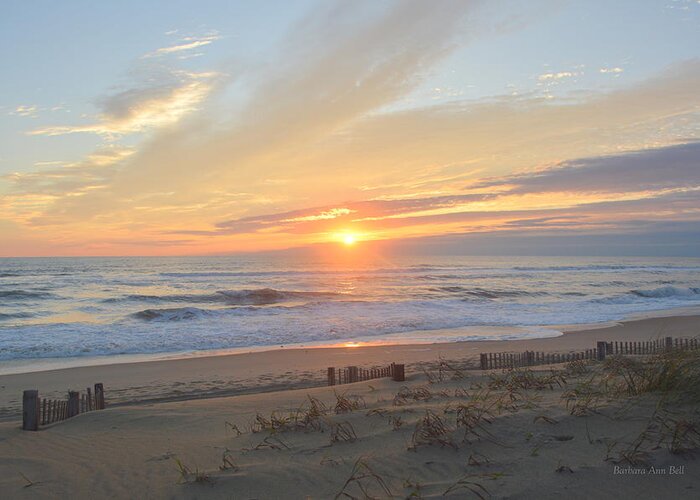 Obx Sunrise Greeting Card featuring the photograph September Sunrise 30 by Barbara Ann Bell