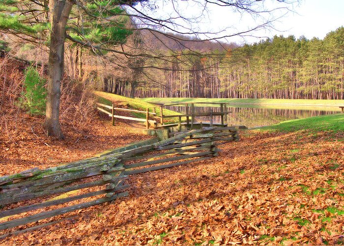 6499 Greeting Card featuring the photograph Serene Lake by Gordon Elwell