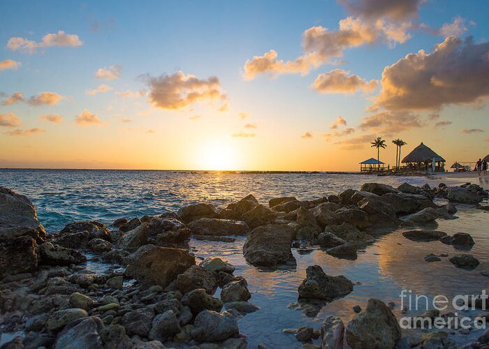 Curacao Greeting Card featuring the photograph Serenity by Anna Serebryanik