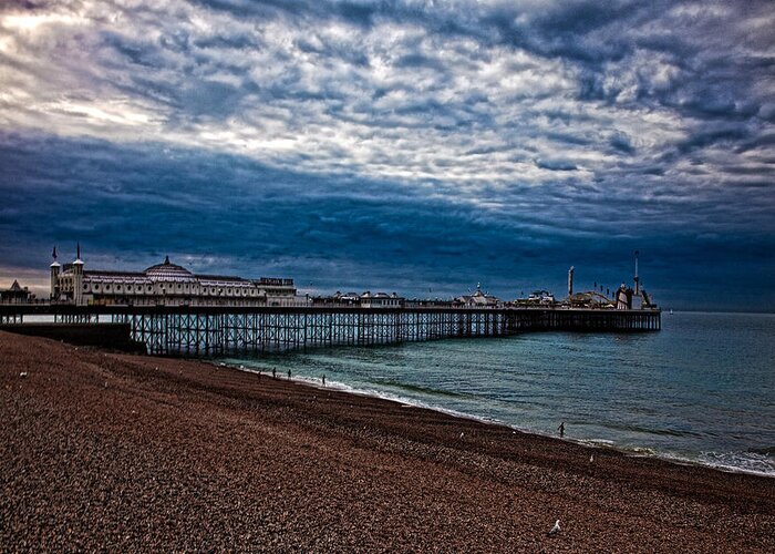 Brighton Pier Greeting Card featuring the photograph Seven AM on Brighton Seafront by Chris Lord