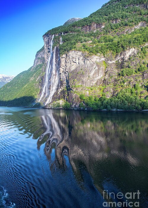 Seven Sisters Falls Greeting Card featuring the photograph Seven sisters falls, Geiranger, Norway by Sheila Smart Fine Art Photography