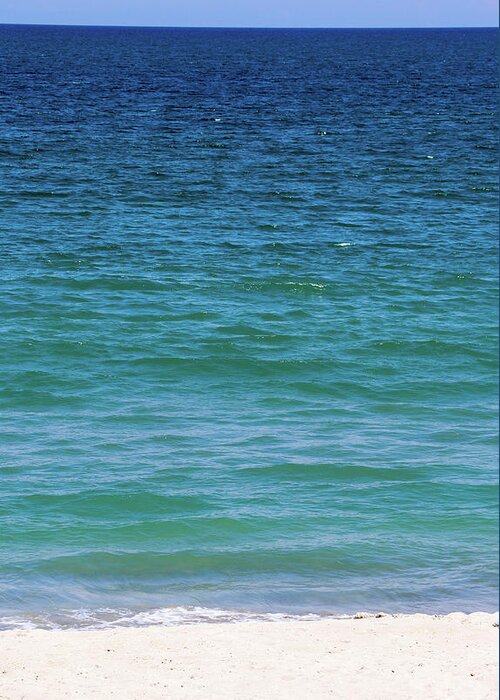 Beach Greeting Card featuring the photograph Shades of Blue by Mary Anne Delgado