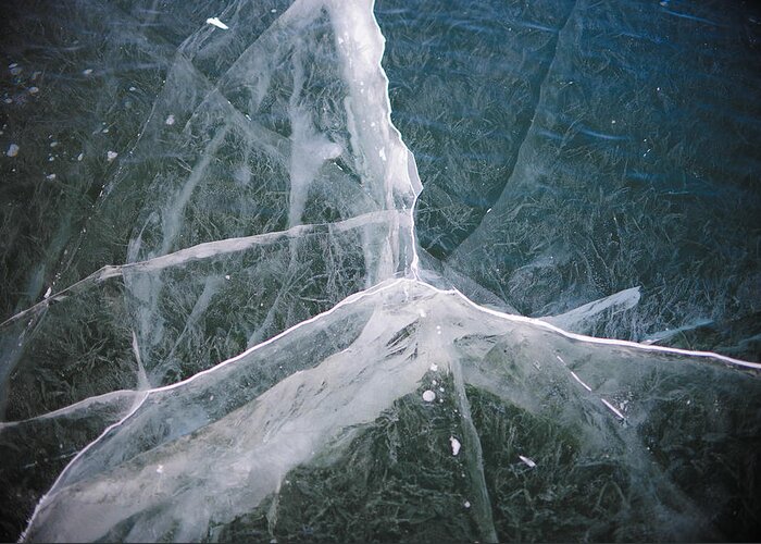 Alex Blondeau Greeting Card featuring the photograph Shattered Ice by Alex Blondeau