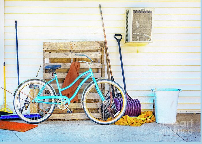 Bicycle Greeting Card featuring the photograph Shed Barn Bicycle by Craig J Satterlee