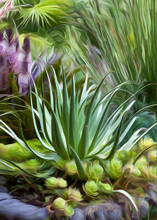 Containers Greeting Card featuring the photograph Sherrie's Spider Agave by Saxon Holt