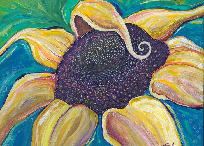 Sunflower Painting Greeting Card featuring the painting Shine Bright by Tanielle Childers