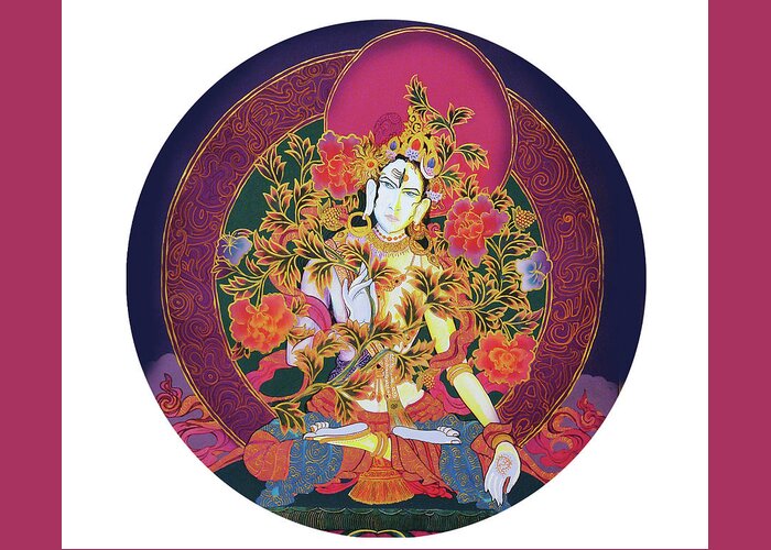 Spirituality Greeting Card featuring the painting Shiva Shakti Yin and Yang by Guruji Aruneshvar Paris Art Curator Katrin Suter