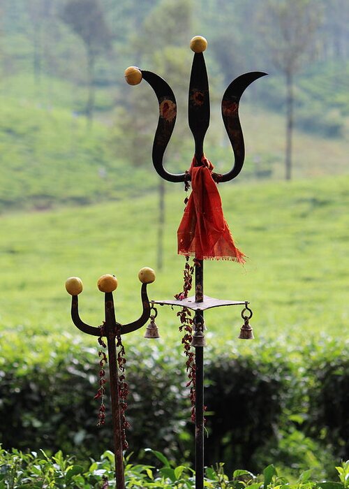 Shiva's Trishul, Valparai Greeting Card by Jennifer Mazzucco