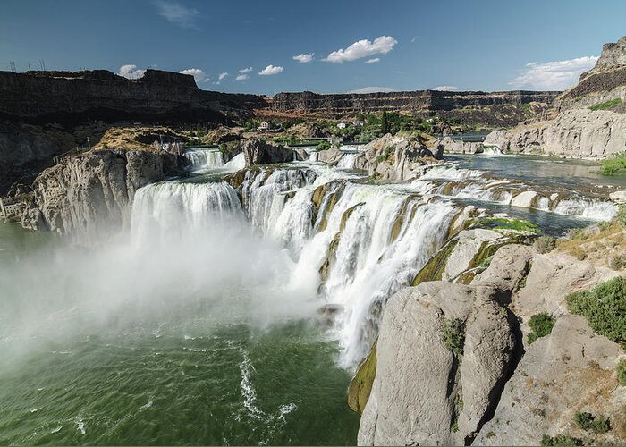 Waterfall Greeting Card featuring the photograph Shoshone Falls by Margaret Pitcher