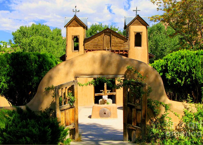 Chimayo Greeting Card featuring the photograph Shrine of Chimayo by Nieves Nitta