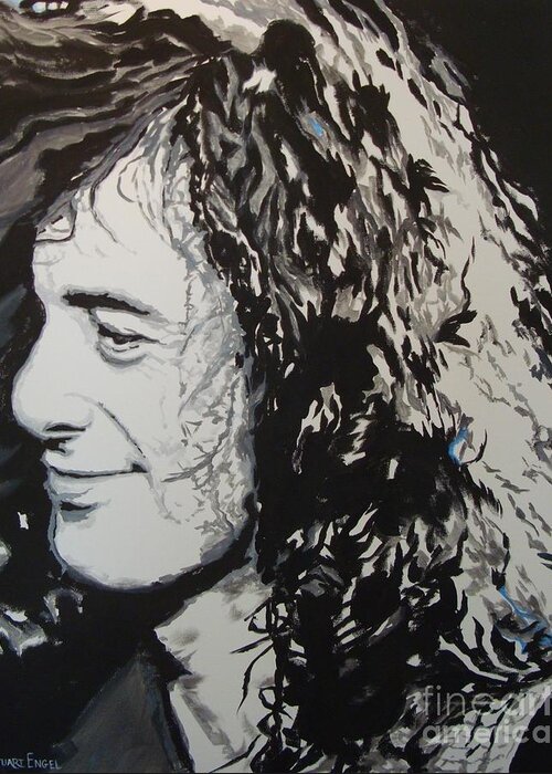 Led Zeppelin Greeting Card featuring the painting Sibly by Stuart Engel