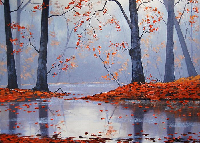  Fall Greeting Card featuring the painting Silent Autumn by Graham Gercken