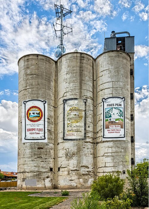 Buildings Greeting Card featuring the photograph Silos by Jim Thompson