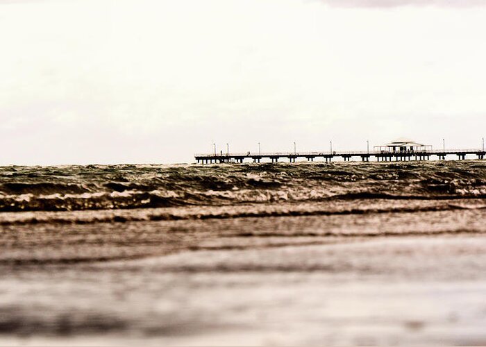 Landscape Greeting Card featuring the photograph Silver Beach Jetty by Michael Blaine