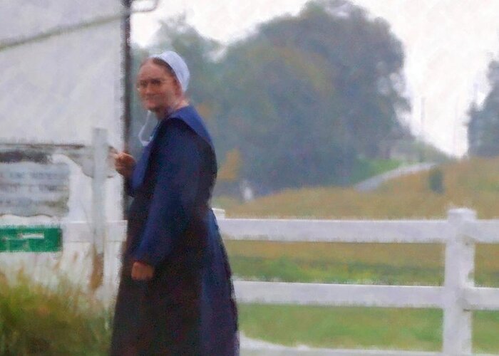 Amish Greeting Card featuring the photograph Simple Living by Debbi Granruth