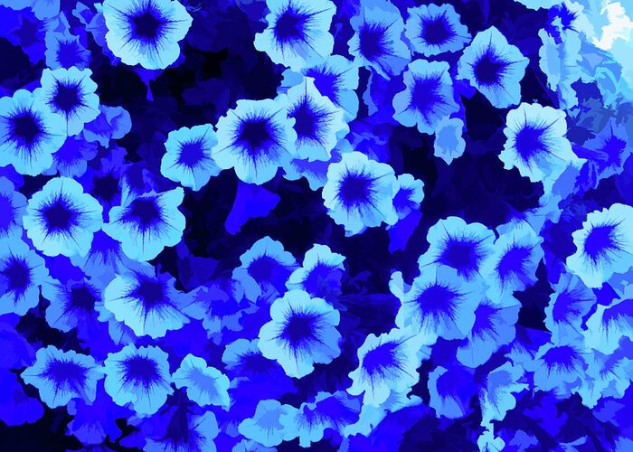Flower Greeting Card featuring the photograph Simply Blue Purple Petunias by Aimee L Maher ALM GALLERY