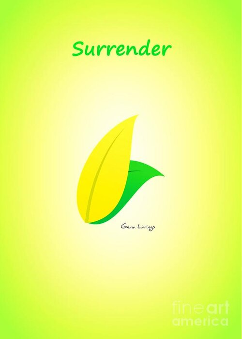 Simplicity Greeting Card featuring the digital art Simply Surrender by Gena Livings