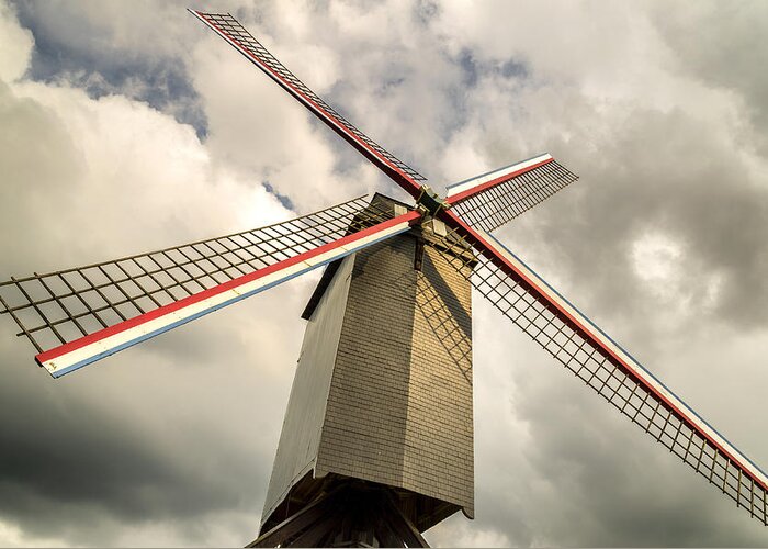 Brugge Greeting Card featuring the photograph Sint Janshuismolen Windmill 2 by Pablo Lopez