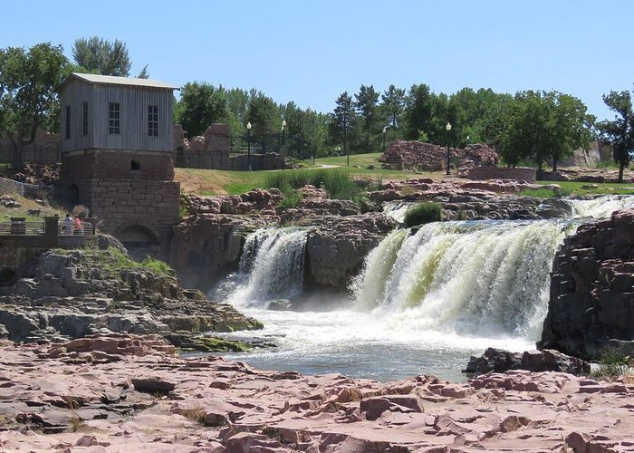 Sioux Falls Greeting Card featuring the photograph Sioux Falls by Keith Stokes