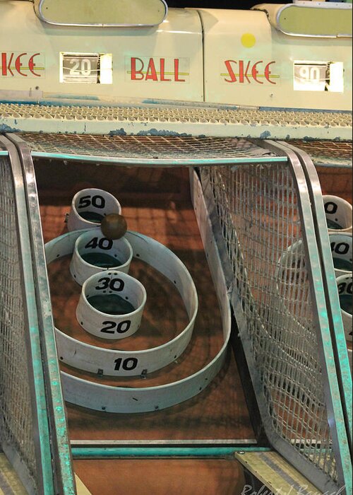 Skee Ball Greeting Card featuring the photograph Skee Ball at Marty's Playland by Robert Banach