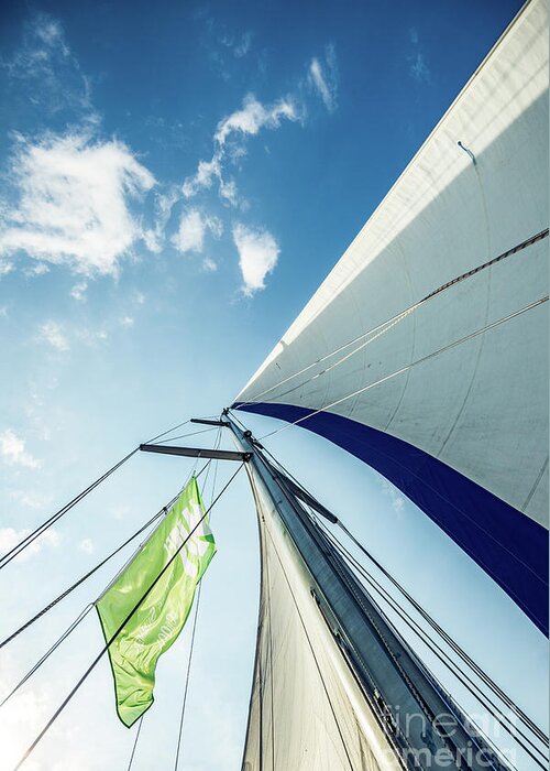 Aegis Greeting Card featuring the photograph Sky Sailing by Hannes Cmarits